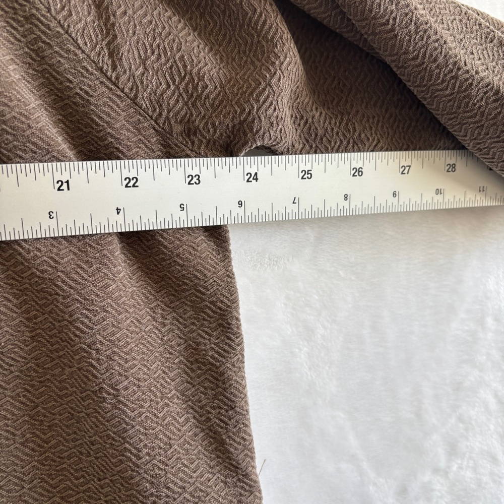 neve & hawk brown textured midi dress size small - Picture 5 of 10